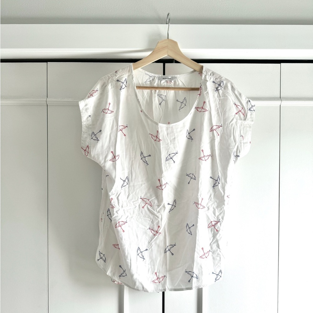 White Scoop Neck Top